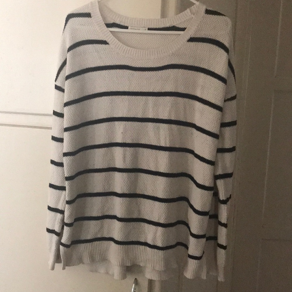 Black and white Striped sweater
